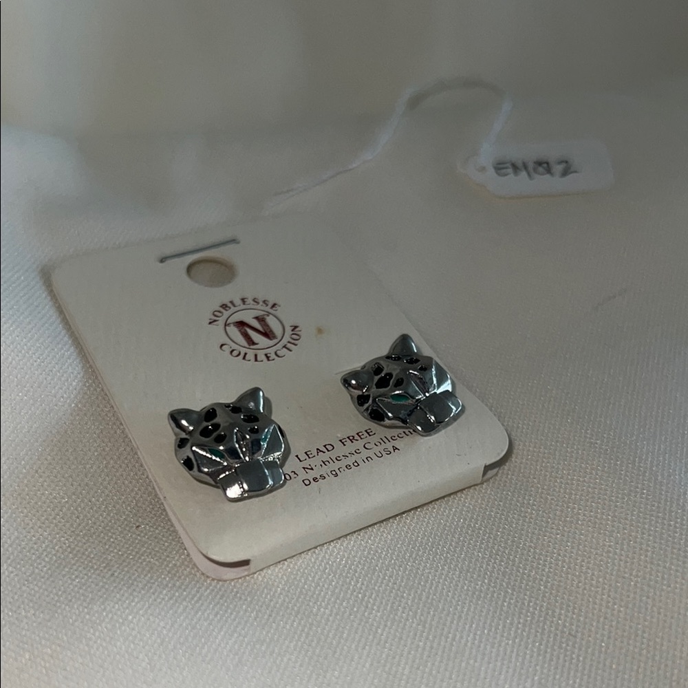 Silver Tiger Earrings